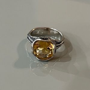 Or Paz Sterling Silver 925 Citrine Ring Size 9